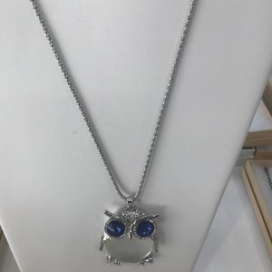 Silver owl necklace
